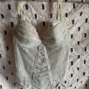 Victoria's Secret White Lace Chemise